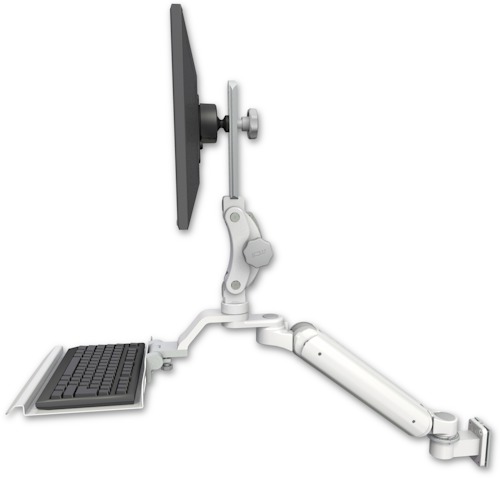 [UL182P-W5-KU12] AccessMount™ Ultra 182 Arm with Paralink monitor mount 3.5" wall mount and a 12" keyboard tray