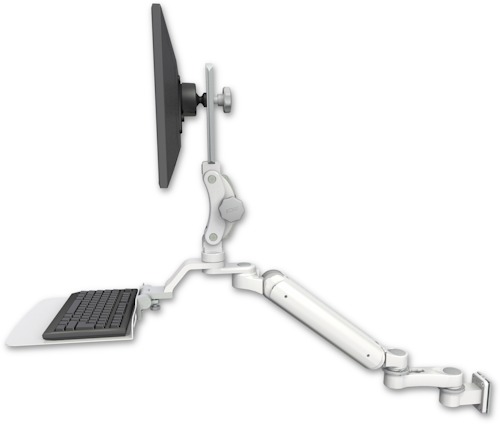 [UL182P-W5-KU12F-AS1] AccessMount™ Ultra 182 Arm with Paralink monitor mount 3.5" wall mount, a 12" flat keyboard tray, and an 6" arm