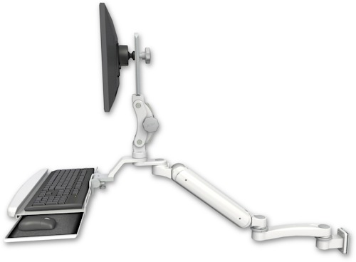 [UL182P-W5-KUB-A1] AccessMount™ Ultra 182 Arm with Paralink monitor mount 3.5" wall mount, a wrist-rest keyboard tray, and an 11" arm