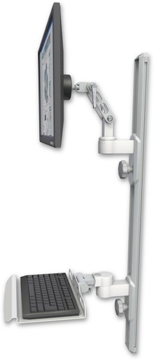 [UL500-T36D-KU12] AccessMount™ Ultra 500 LCD mount on a 36" wall track with separate arms and a 12" keyboard tray