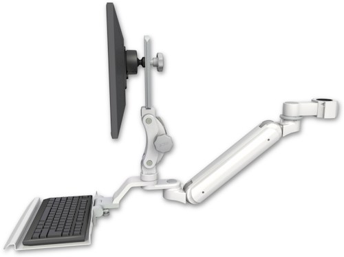 [UL182IP-P17-KU12] AccessMount™ Inverted Ultra 182 Arm with Paralink monitor mount mount for a 1.75" pole and a 12" keyboard tray