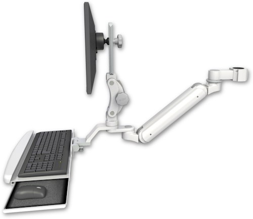 [UL182IP-P17-KUB] AccessMount™ Inverted Ultra 182 Arm with Paralink monitor mount mount for a 1.75" pole and a wrist-rest keyboard tray