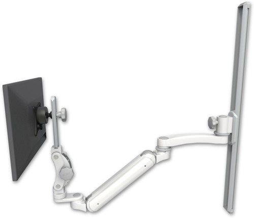 [UL182IP-T36-A1] AccessMount™ Inverted Ultra 182 Arm with Paralink monitor mount mount on a 36" wall track slider and an 11" arm