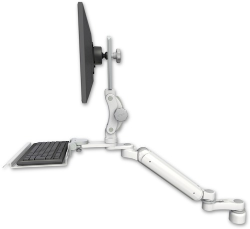 [UL182P-D1-KD12-AS1] AccessMount™ Ultra 182 Arm with Paralink monitor mount desk mount, a 1" riser, a 12" keyboard tray, and an 6" arm