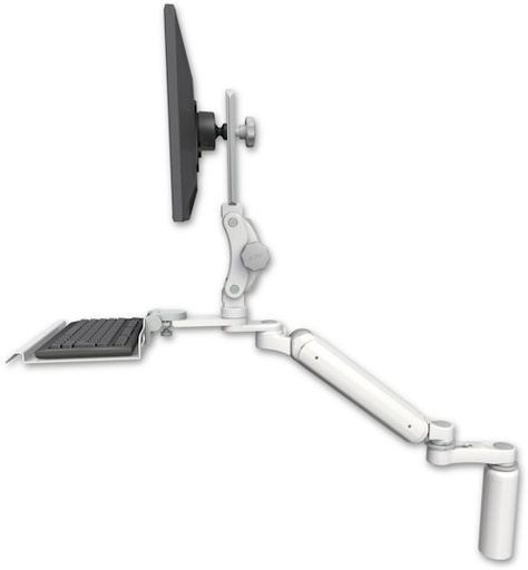 [UL182P-D7-KD12-AS1] AccessMount™ Ultra 182 Arm with Paralink monitor mount desk mount, a 7.5" riser, a 12" keyboard tray, and an 6" arm