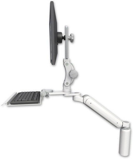 [UL182P-D7-KD12] AccessMount™ Ultra 182 Arm with Paralink monitor mount desk mount, a 7.5" riser, and a 12" keyboard tray