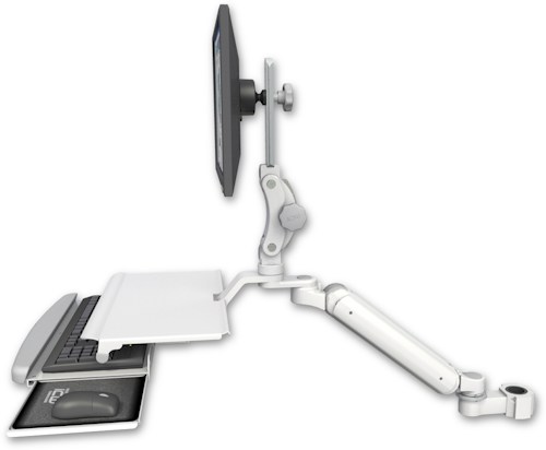 [UL182P-P15-KUS] AccessMount™ Ultra 182 Arm with Paralink monitor mount mount for a 1.5" pole and a work surface tray and slide-out keyboard tray
