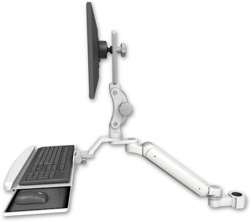 [UL182P-P17-KUB] AccessMount™ Ultra 182 Arm with Paralink monitor mount mount for a 1.75" pole and a wrist-rest keyboard tray