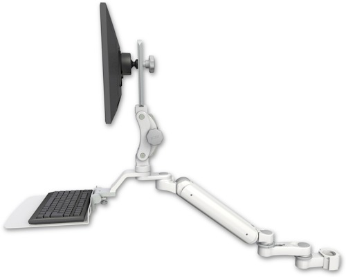 [UL182P-P2-KU12F-AS1] AccessMount™ Ultra 182 Arm with Paralink monitor mount mount for a 2" pole, a 12" flat keyboard tray, and an 6" arm