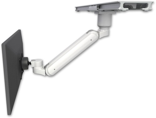 [UL182IBV-PS28-D1] AccessMount™ Inverted Ultra 182 ball pivot LCD Arm mount on a ProSlide 28" track slider with a 1" riser