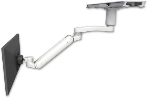 [UL182IBV-PS28-D3-A1] AccessMount™ Inverted Ultra 182 ball pivot LCD Arm mount on a ProSlide 28" track slider with a 3" riser and an 11" arm