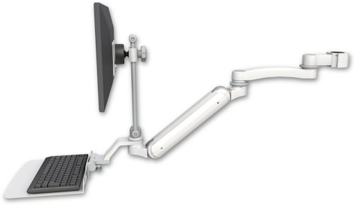 [UL182IEV7-P17-KU12F-A1] AccessMount™ Inverted Ultra 182 Arm with EV710 monitor mount mount for a 1.75" pole, a 12" flat keyboard tray, and an 11" arm