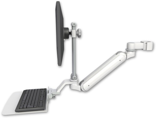 [UL182IEV7-P2-KU12F] AccessMount™ Inverted Ultra 182 Arm with EV710 monitor mount mount for a 2" pole and a 12" flat keyboard tray