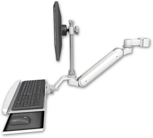 [UL182IEV7-P2-KUB] AccessMount™ Inverted Ultra 182 Arm with EV710 monitor mount mount for a 2" pole and a wrist-rest keyboard tray
