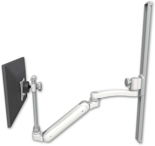 [UL182IEV7-T36-A1] AccessMount™ Inverted Ultra 182 Arm with EV710 monitor mount mount on a 36" wall track slider and an 11" arm