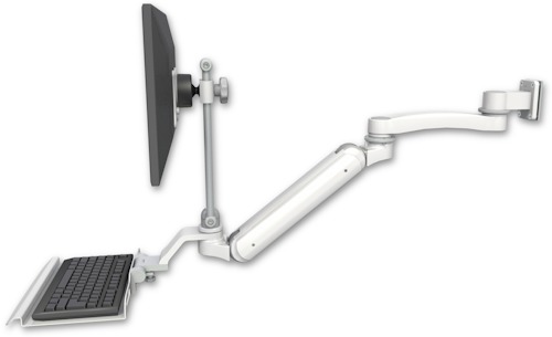 [UL182IEV7-W5-KU12-A1] AccessMount™ Inverted Ultra 182 Arm with EV710 monitor mount 3.5" wall mount, a 12" keyboard tray, and an 11" arm