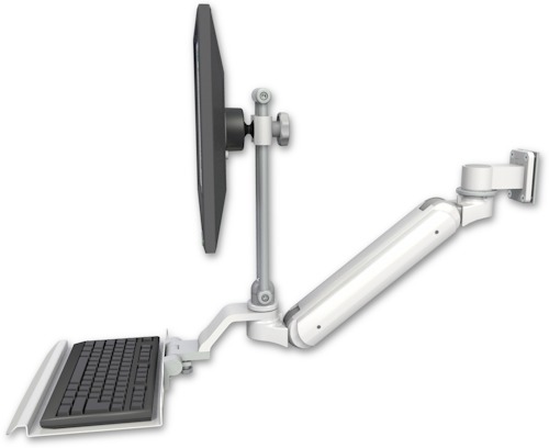 [UL182IEV7-W5-KU12] AccessMount™ Inverted Ultra 182 Arm with EV710 monitor mount 3.5" wall mount and a 12" keyboard tray