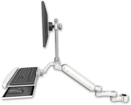 [UL182HEV7-P17-KUB-AS1] AccessMount™ Ultra 182 Heavy Duty Arm with EV710 monitor mount mount for a 1.75" pole, a wrist-rest keyboard tray, and an 6" arm