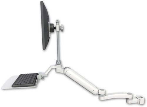 [UL182HEV7-P2-KU12F-A1] AccessMount™ Ultra 182 Heavy Duty Arm with EV710 monitor mount mount for a 2" pole, a 12" flat keyboard tray, and an 11" arm