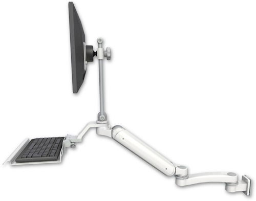 [UL182HEV7-W5-KU12-A1] AccessMount™ Ultra 182 Heavy Duty Arm with EV710 monitor mount 3.5" wall mount, a 12" keyboard tray, and an 11" arm