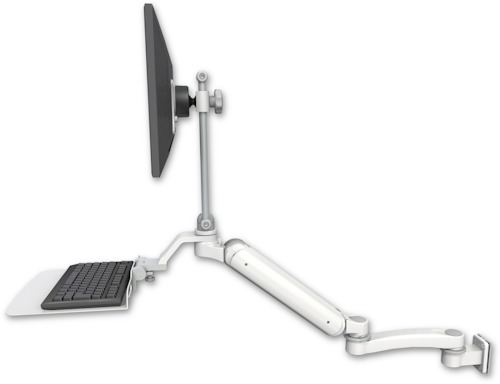 [UL182HEV7-W5-KU12F-A1] AccessMount™ Ultra 182 Heavy Duty Arm with EV710 monitor mount 3.5" wall mount, a 12" flat keyboard tray, and an 11" arm