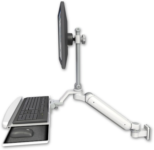 [UL182HEV7-W5-KUB] AccessMount™ Ultra 182 Heavy Duty Arm with EV710 monitor mount 3.5" wall mount and a wrist-rest keyboard tray