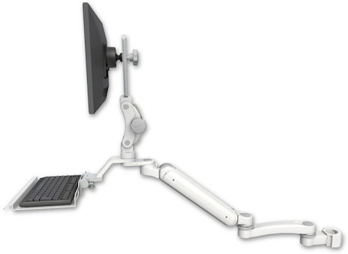 [UL182HP-P2-KU12-A1] AccessMount™ Ultra 182 Heavy Duty Arm with Paralink monitor mount mount for a 2" pole, a 12" keyboard tray, and an 11" arm