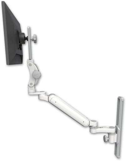 [UL182HP-T19-AS1] AccessMount™ Ultra 182 Heavy Duty Arm with Paralink monitor mount mount on a 19" wall track slider and an 6" arm