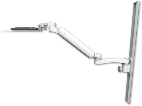 [UL182H-T36-KU12F-A1] AccessMount™ Ultra 182 Heavy Duty Arm mount on a 36" wall track slider with a 12" flat keyboard tray and an 11" arm