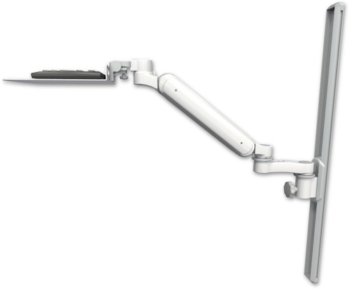 [UL182H-T36-KU12F-AS1] AccessMount™ Ultra 182 Heavy Duty Arm mount on a 36" wall track slider with a 12" flat keyboard tray and an 6" arm