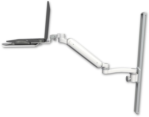 [UL182H-T36-LUS-A1] AccessMount™ Ultra 182 Heavy Duty Arm mount on a 36" wall track slider Laptop tray with slider and an 11" arm