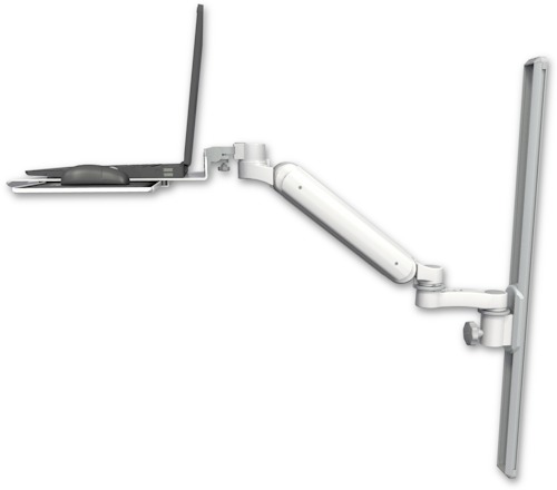 [UL182H-T36-LUS-AS1] AccessMount™ Ultra 182 Heavy Duty Arm mount on a 36" wall track slider Laptop tray with slider and an 6" arm