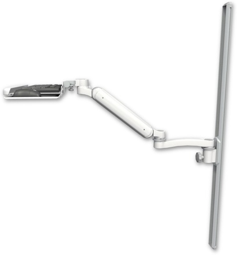 [UL182H-T50-KUB-A1] AccessMount™ Ultra 182 Heavy Duty Arm mount on a 50" wall track slider with a wrist-rest keyboard tray and an 11" arm