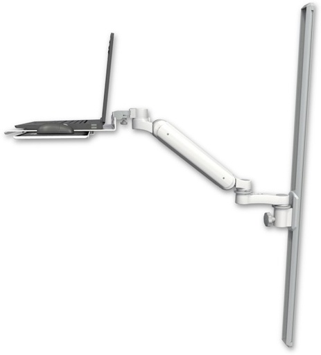 [UL182H-T50-LUS-AS1] AccessMount™ Ultra 182 Heavy Duty Arm mount on a 50" wall track slider Laptop tray with slider and an 6" arm