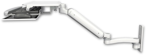 [UL182H-W3-KUS-A1] AccessMount™ Ultra 182 Heavy Duty Arm wall mount with a work surface tray and slide-out keyboard tray and an 11" arm