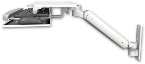 [UL182H-W3-KUS] AccessMount™ Ultra 182 Heavy Duty Arm wall mount with a work surface tray and slide-out keyboard tray