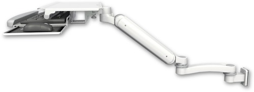 [UL182H-W5-KUS-A1] AccessMount™ Ultra 182 Heavy Duty Arm 3.5" wall mount with a work surface tray and slide-out keyboard tray and an 11" arm