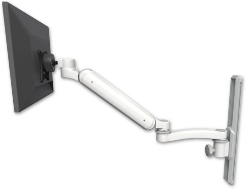 [UL182HBV-T19-A1] AccessMount™ Ultra 182 Heavy Duty ball pivot LCD Arm mount on a 19" wall track slider with an 11" arm