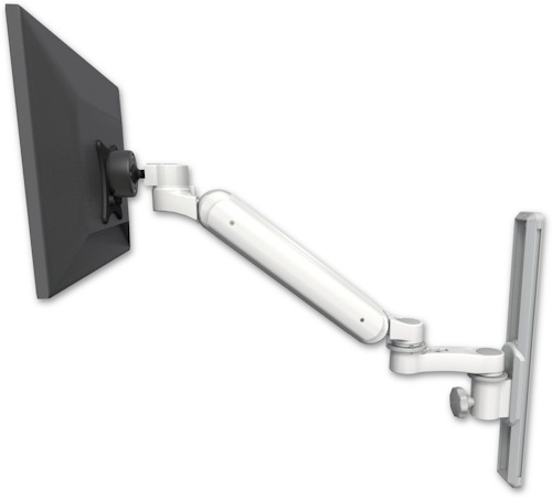 [UL182HBV-T19-AS1] AccessMount™ Ultra 182 Heavy Duty ball pivot LCD Arm mount on a 19" wall track slider with an 6" arm