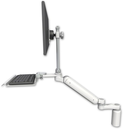 [UL182HEV7-D5-KD12-AS1] AccessMount™ Ultra 182 Heavy Duty Arm with EV710 monitor mount desk mount, a 5" riser, a 12" keyboard tray, and an 6" arm
