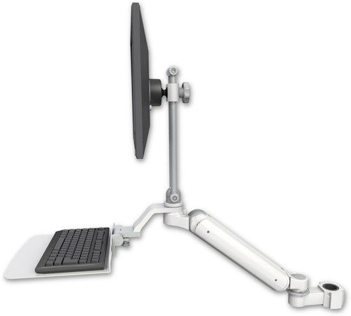 [UL182HEV7-P15-KU12F] AccessMount™ Ultra 182 Heavy Duty Arm with EV710 monitor mount mount for a 1.5" pole and a 12" flat keyboard tray