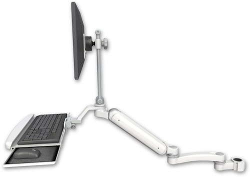 [UL182HEV7-P15-KUB-A1] AccessMount™ Ultra 182 Heavy Duty Arm with EV710 monitor mount mount for a 1.5" pole, a wrist-rest keyboard tray, and an 11" arm