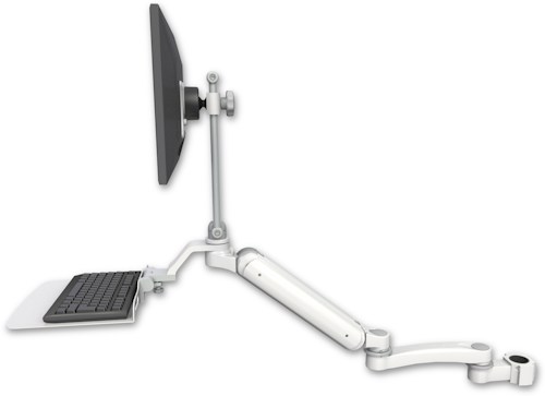[UL182HEV7-P17-KU12F-A1] AccessMount™ Ultra 182 Heavy Duty Arm with EV710 monitor mount mount for a 1.75" pole, a 12" flat keyboard tray, and an 11" arm