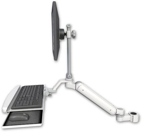 [UL182EV7-P15-KUB] AccessMount™ Ultra 182 Arm with EV710 monitor mount mount for a 1.5" pole and a wrist-rest keyboard tray
