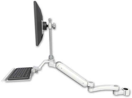 [UL182EV7-P17-KU12-A1] AccessMount™ Ultra 182 Arm with EV710 monitor mount mount for a 1.75" pole, a 12" keyboard tray, and an 11" arm