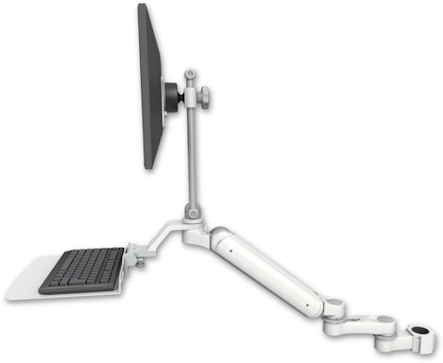 [UL182EV7-P17-KU12F-AS1] AccessMount™ Ultra 182 Arm with EV710 monitor mount mount for a 1.75" pole, a 12" flat keyboard tray, and an 6" arm