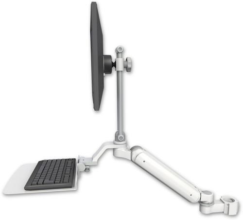 [UL182EV7-P2-KU12F] AccessMount™ Ultra 182 Arm with EV710 monitor mount mount for a 2" pole and a 12" flat keyboard tray