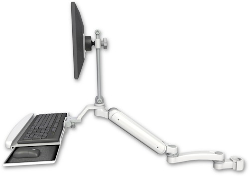[UL182EV7-P2-KUB-A1] AccessMount™ Ultra 182 Arm with EV710 monitor mount mount for a 2" pole, a wrist-rest keyboard tray, and an 11" arm