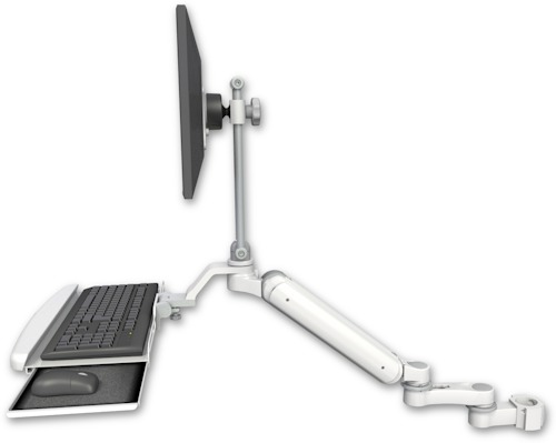 [UL182EV7-P2-KUB-AS1] AccessMount™ Ultra 182 Arm with EV710 monitor mount mount for a 2" pole, a wrist-rest keyboard tray, and an 6" arm