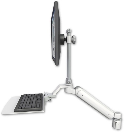 [UL182EV7-R2-KU12F] AccessMount™ Ultra 182 Arm with EV710 monitor mount mount for a 2" radius and a 12" flat keyboard tray